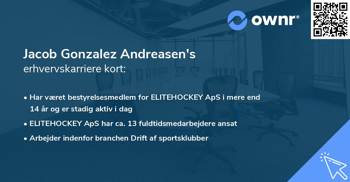 Jacob Gonzalez Andreasen's erhvervskarriere kort