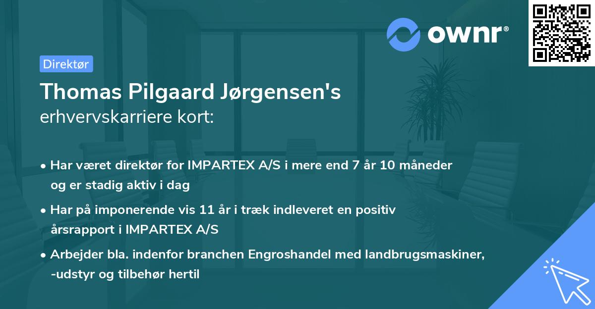 Thomas Pilgaard Jørgensen's erhvervskarriere kort