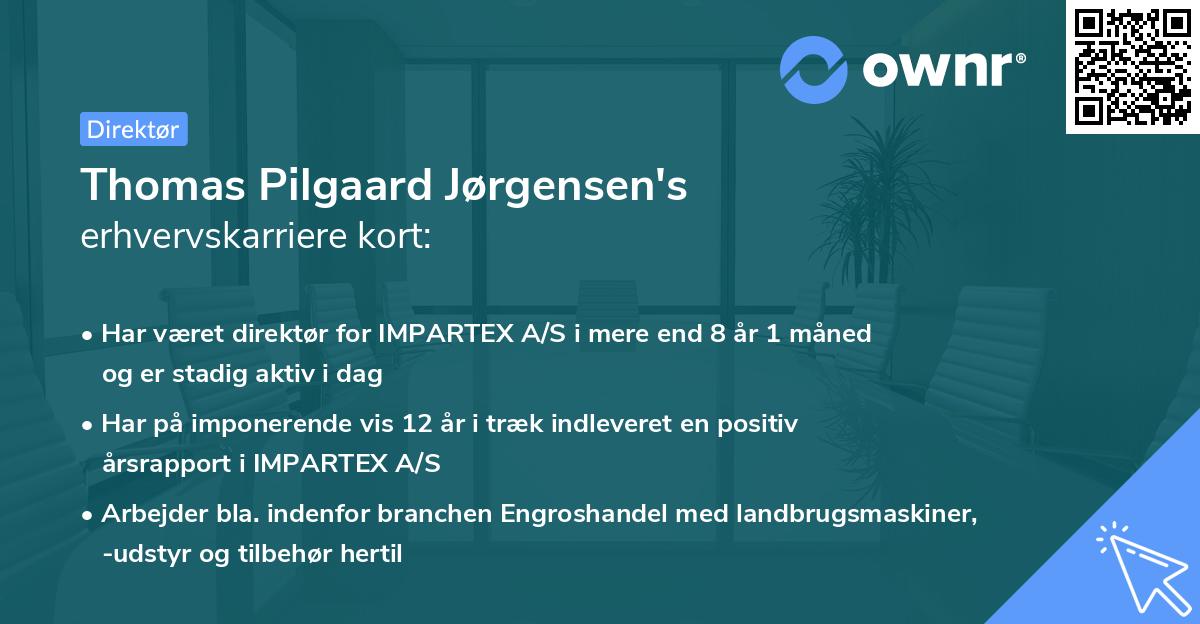 Thomas Pilgaard Jørgensen's erhvervskarriere kort
