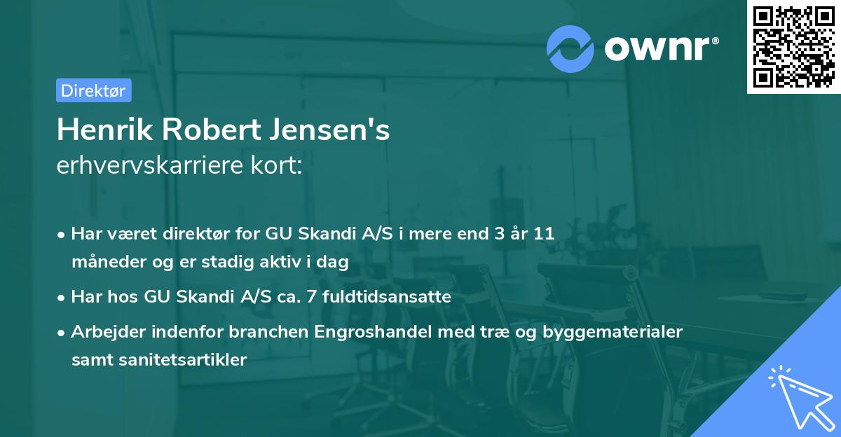 Henrik Robert Jensen's erhvervskarriere kort
