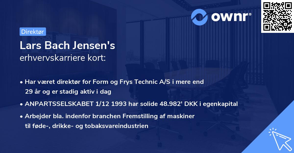 Lars Bach Jensen's erhvervskarriere kort
