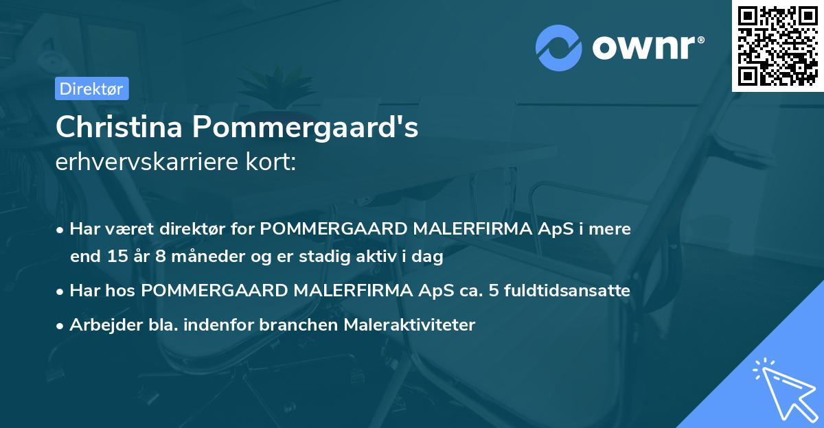 Christina Pommergaard's erhvervskarriere kort