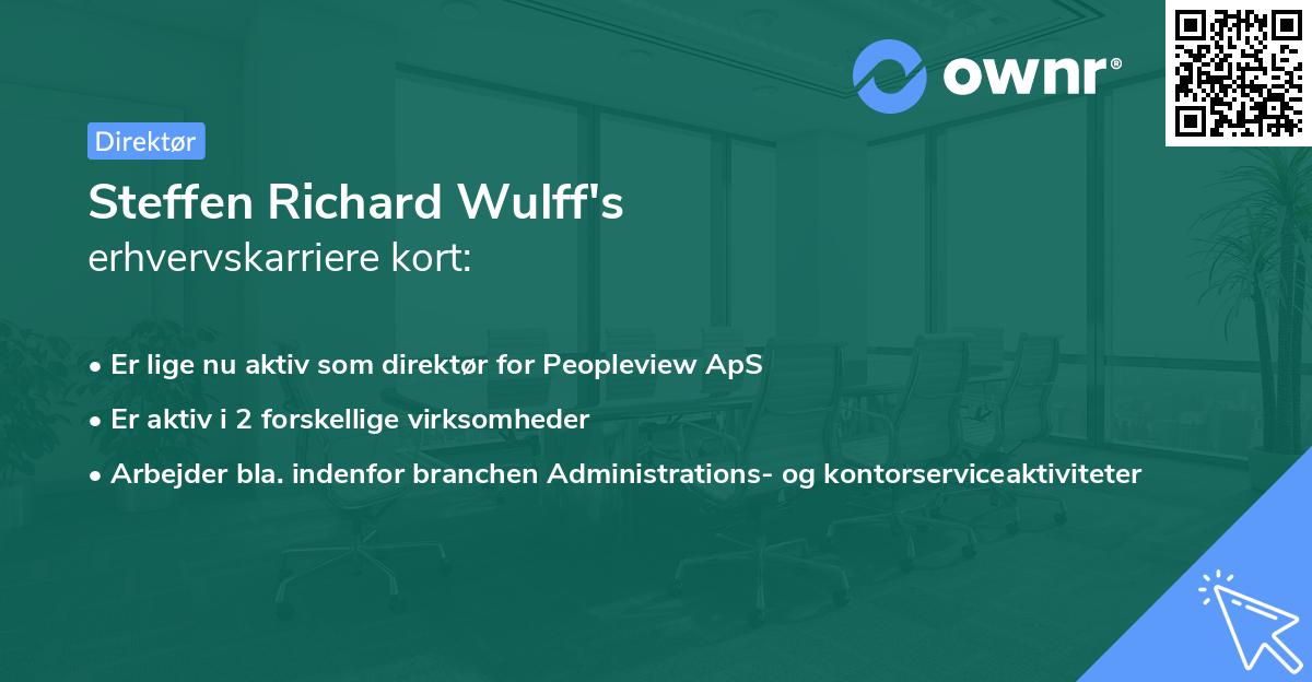 Steffen Richard Wulff's erhvervskarriere kort