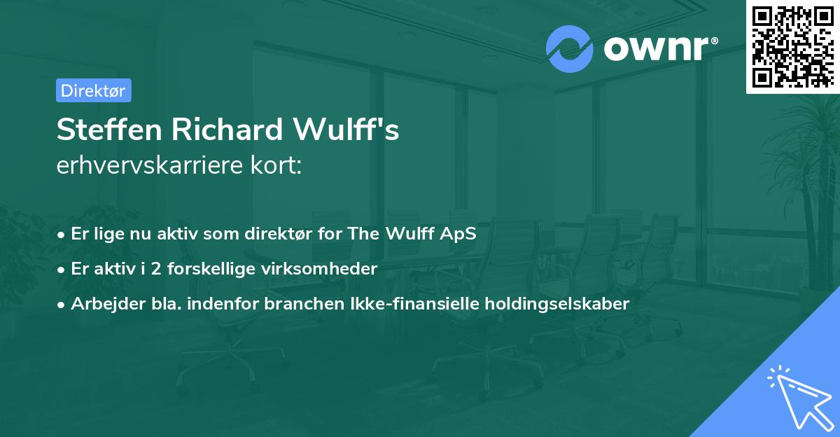 Steffen Richard Wulff's erhvervskarriere kort