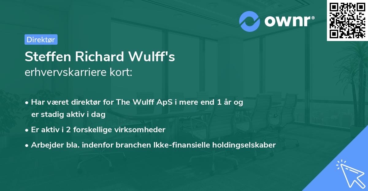 Steffen Richard Wulff's erhvervskarriere kort