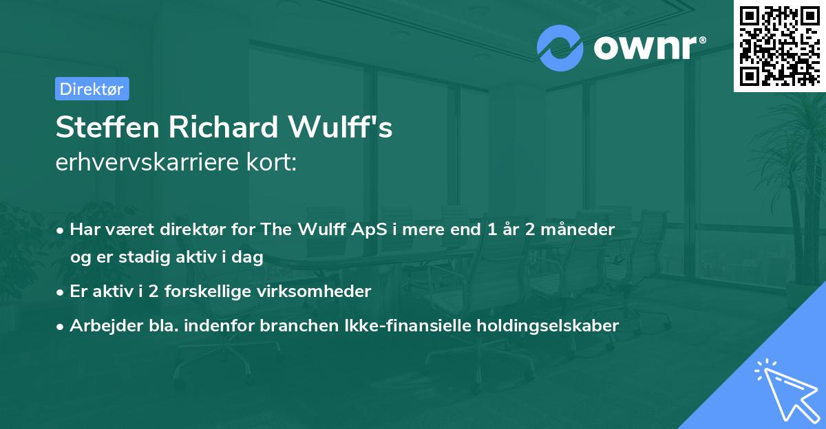 Steffen Richard Wulff's erhvervskarriere kort