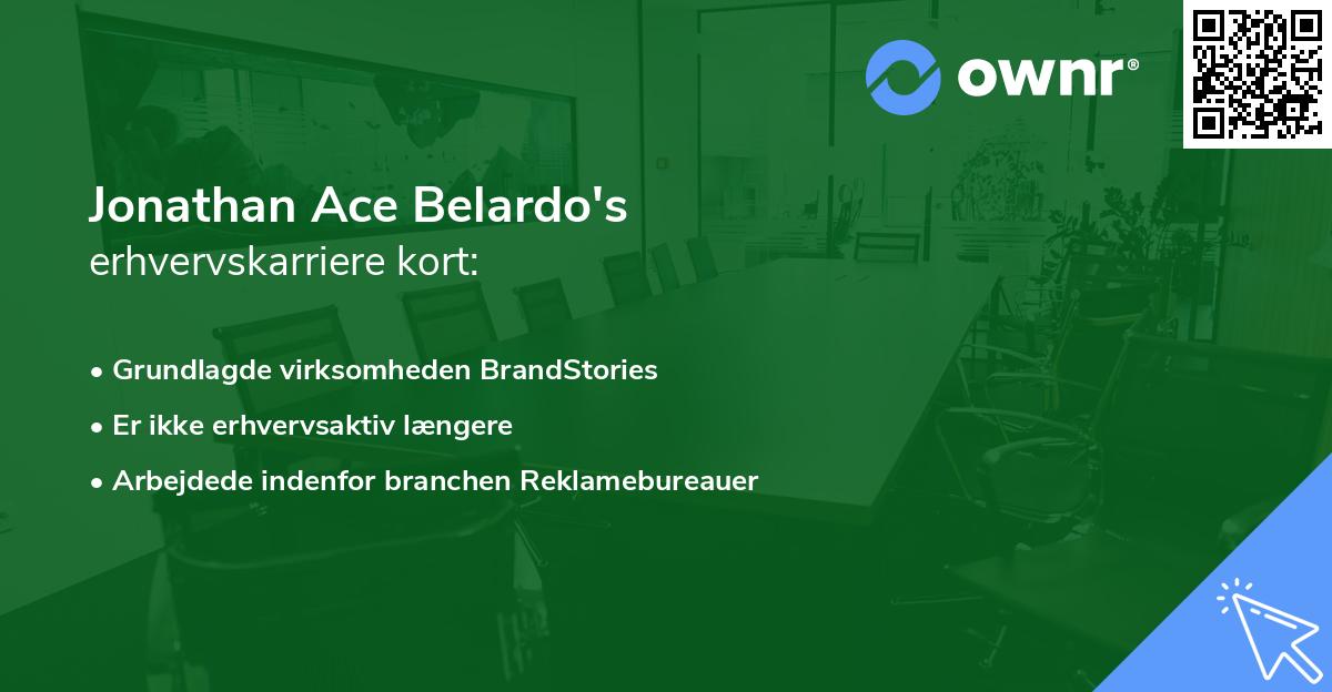 Jonathan Ace Belardo's erhvervskarriere kort