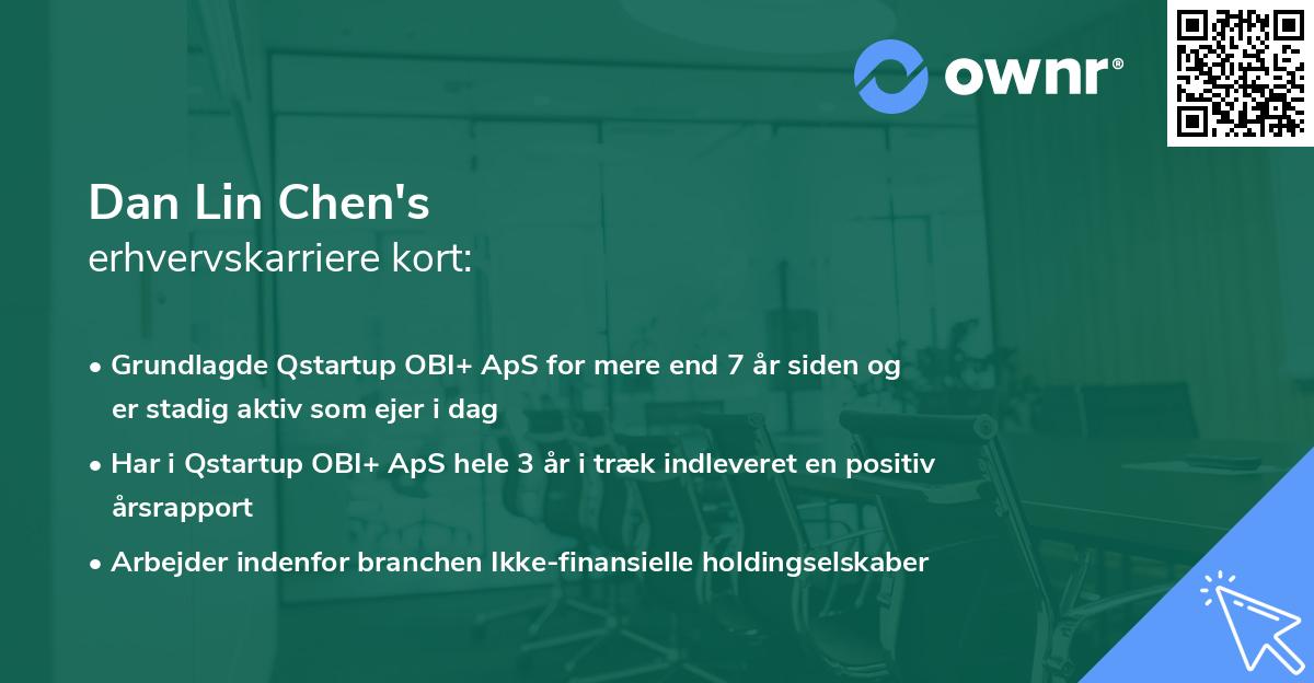 Dan Lin Chen's erhvervskarriere kort