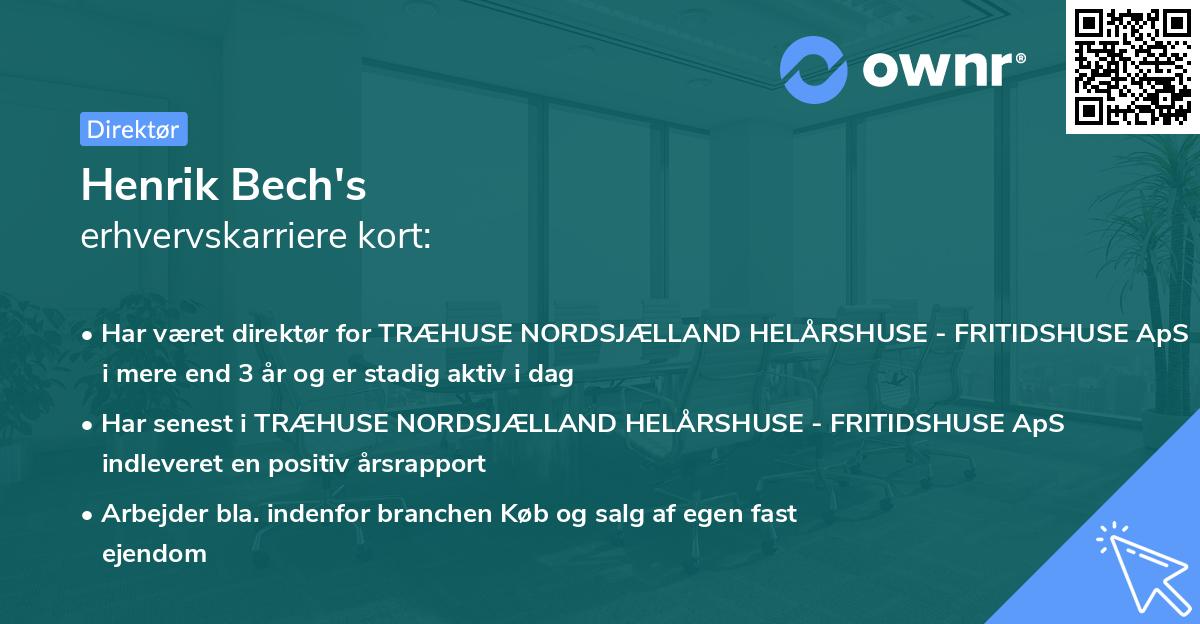 Henrik Bech's erhvervskarriere kort