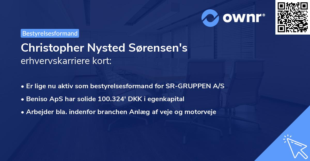 Christopher Nysted Sørensen's erhvervskarriere kort