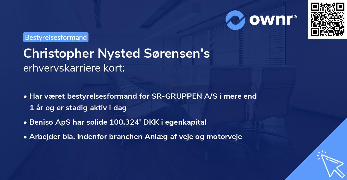 Christopher Nysted Sørensen's erhvervskarriere kort