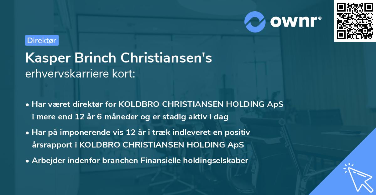 Kasper Brinch Christiansen's erhvervskarriere kort