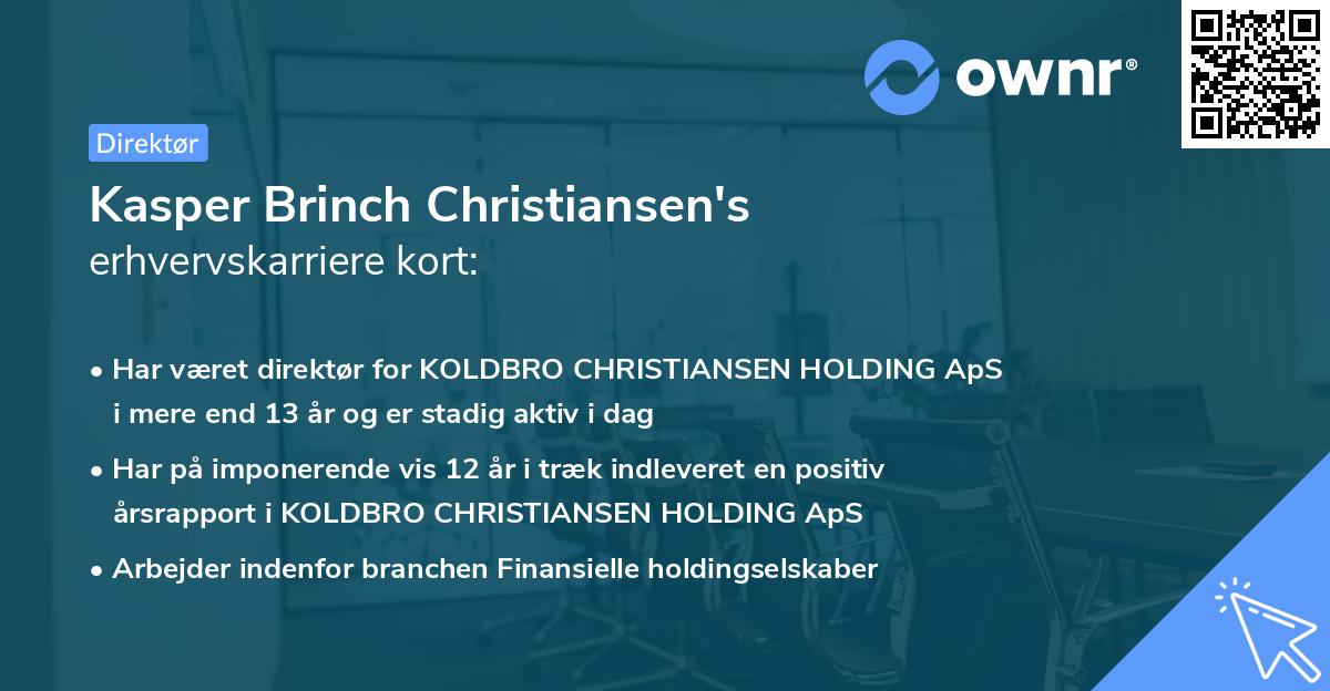 Kasper Brinch Christiansen's erhvervskarriere kort