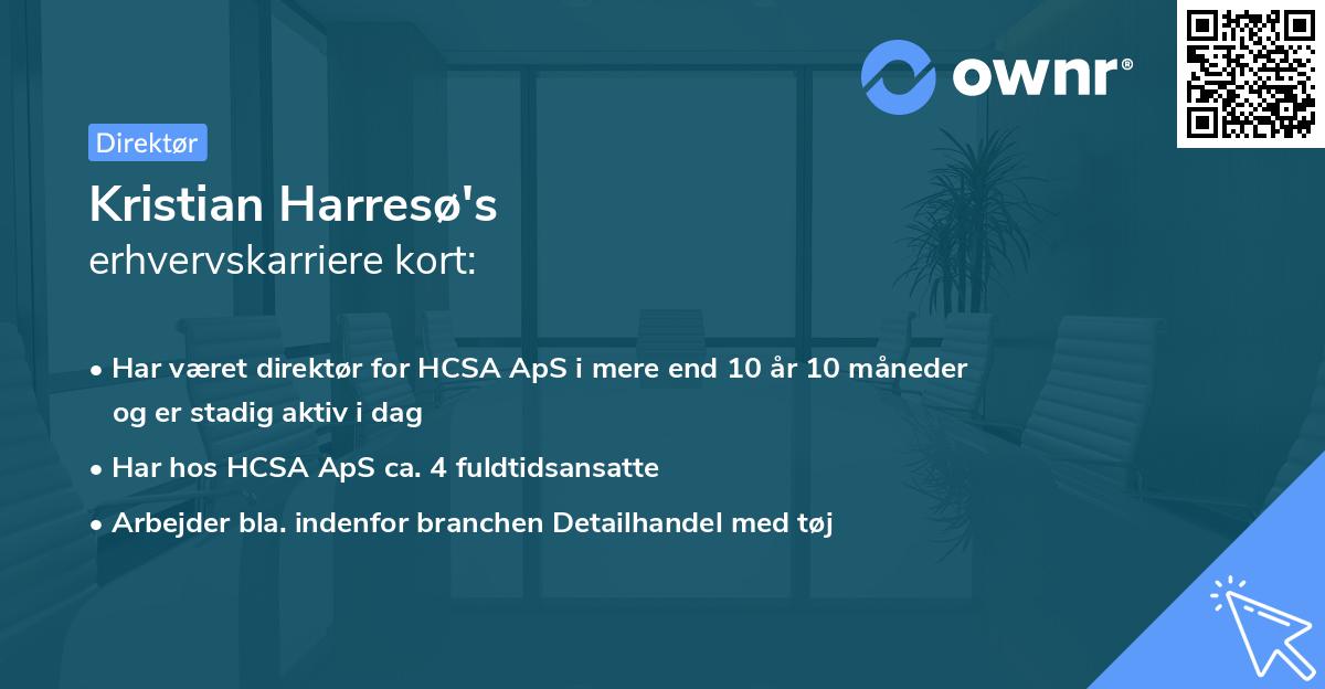 Kristian Harresø's erhvervskarriere kort