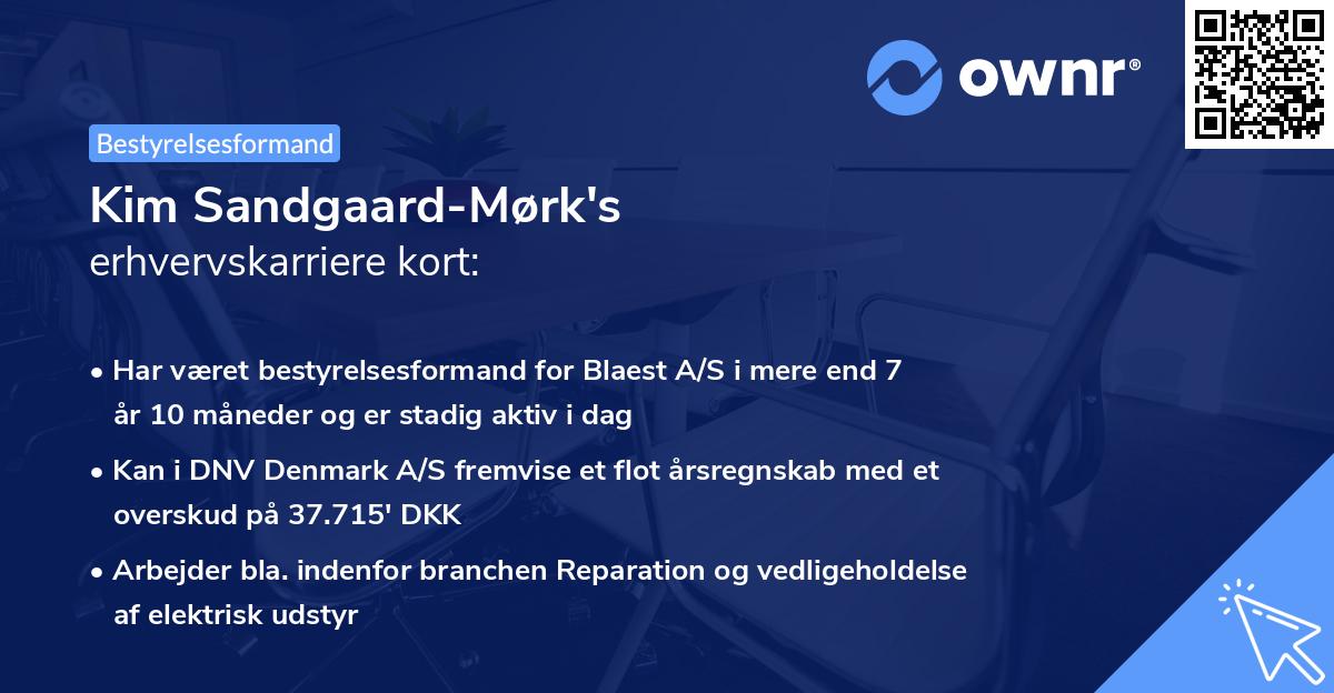 Kim Sandgaard-Mørk's erhvervskarriere kort