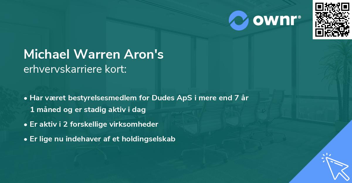 Michael Warren Aron's erhvervskarriere kort