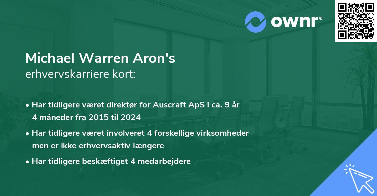 Michael Warren Aron's erhvervskarriere kort