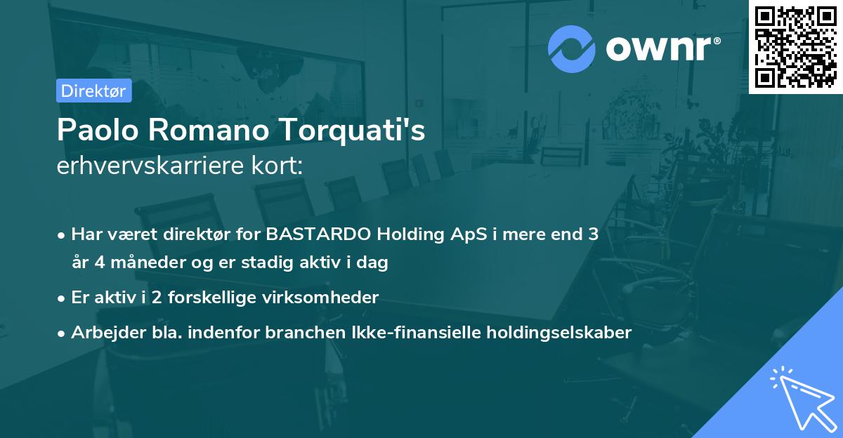 Paolo Romano Torquati's erhvervskarriere kort