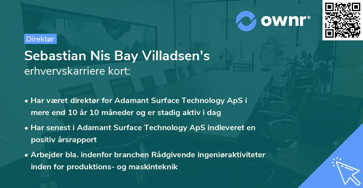 Sebastian Nis Bay Villadsen's erhvervskarriere kort