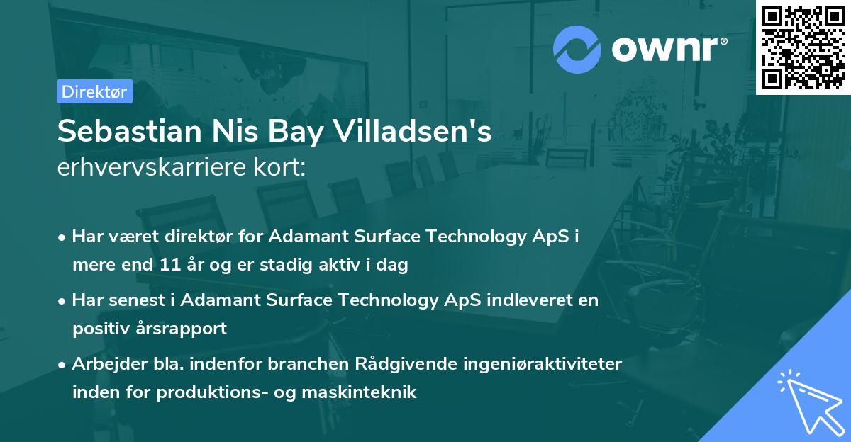 Sebastian Nis Bay Villadsen's erhvervskarriere kort