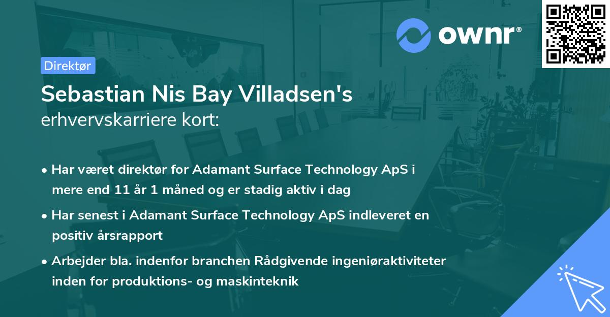 Sebastian Nis Bay Villadsen's erhvervskarriere kort
