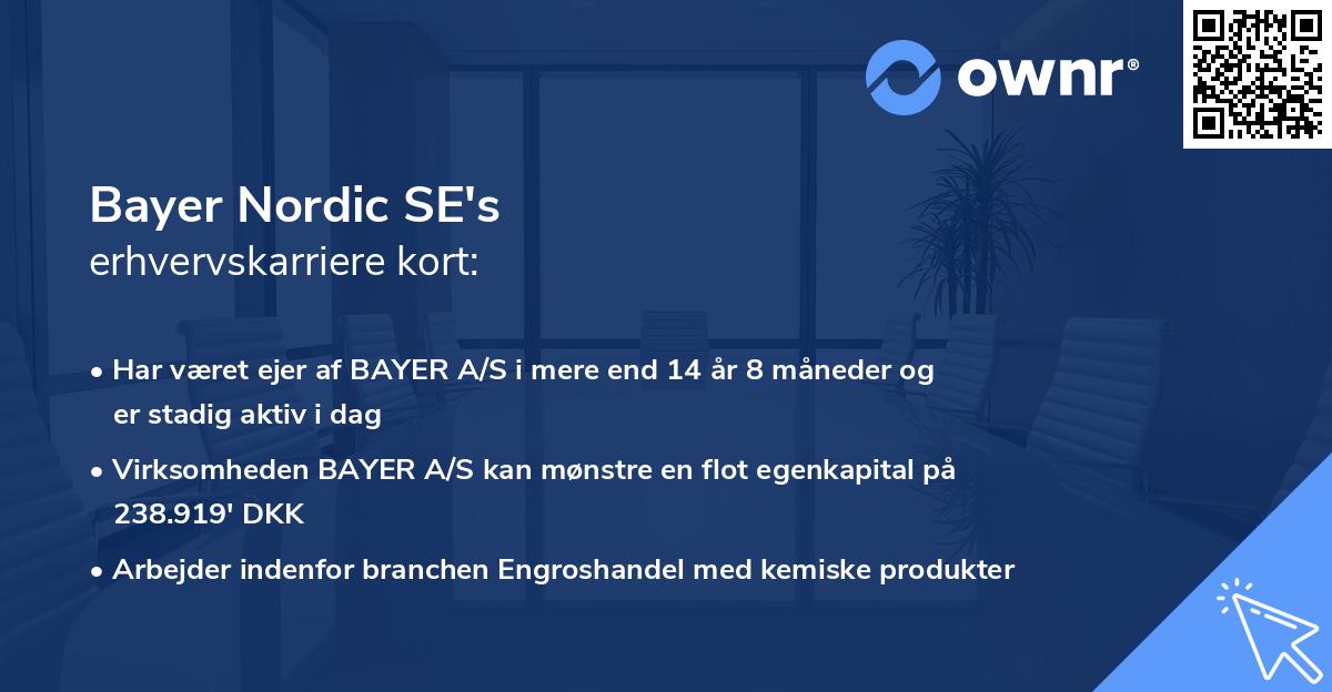 Bayer Nordic SE's erhvervskarriere kort