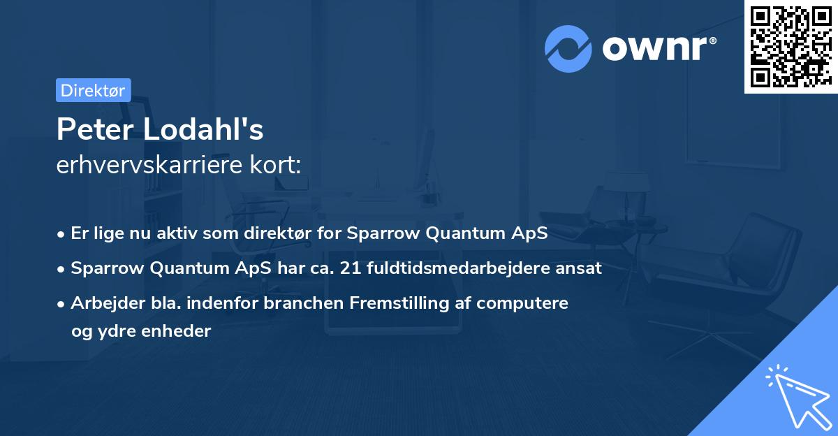 Peter Lodahl's erhvervskarriere kort