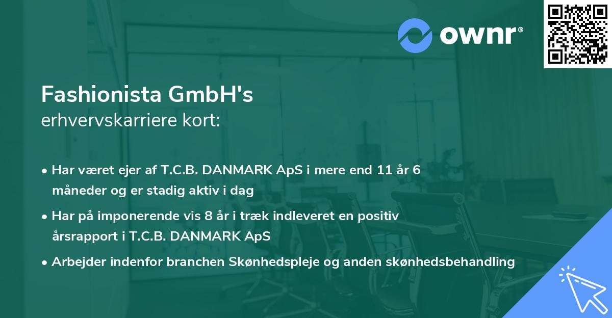 Fashionista GmbH's erhvervskarriere kort