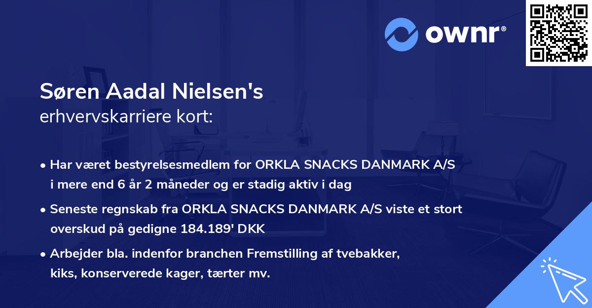 Søren Aadal Nielsen's erhvervskarriere kort