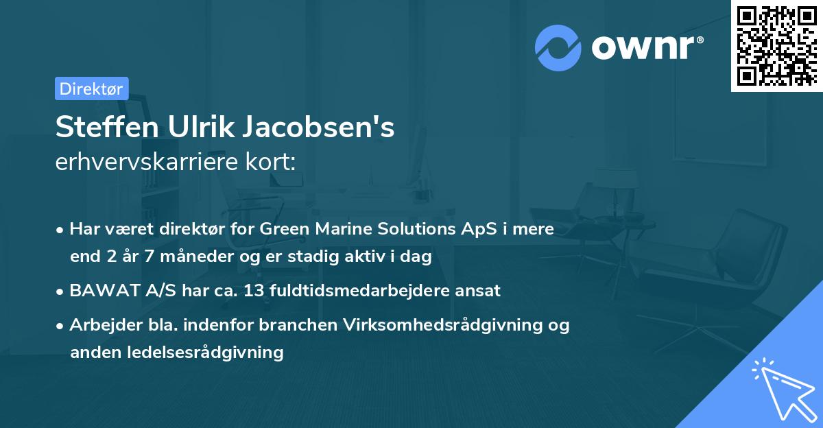 Steffen Ulrik Jacobsen's erhvervskarriere kort