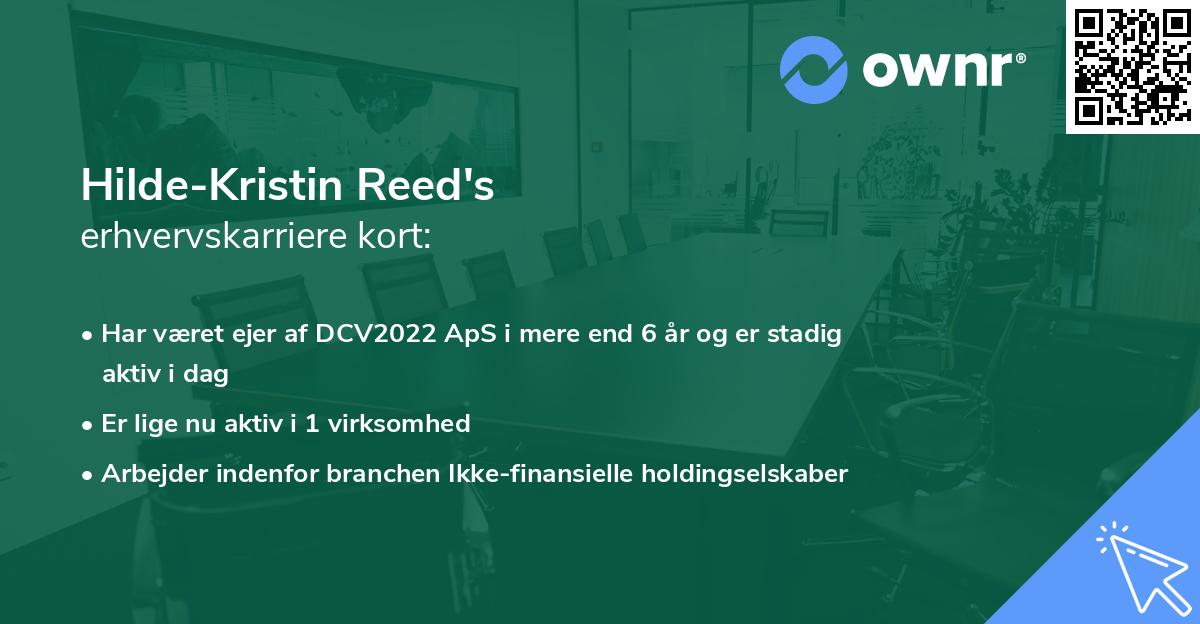 Hilde-Kristin Reed's erhvervskarriere kort
