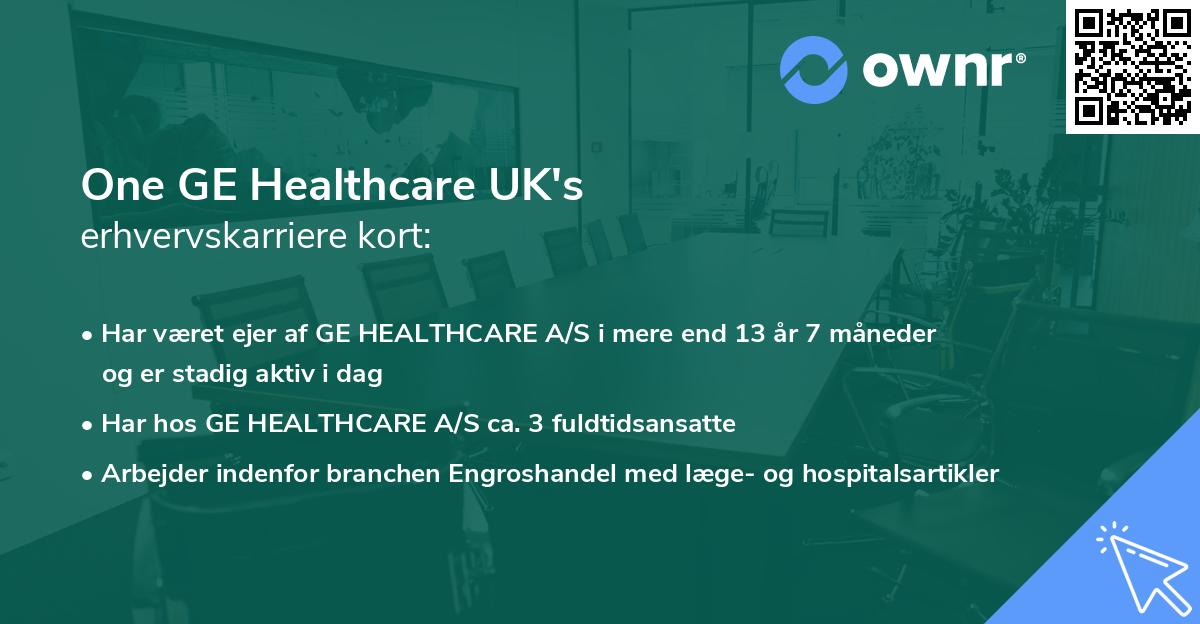 One GE Healthcare UK's erhvervskarriere kort