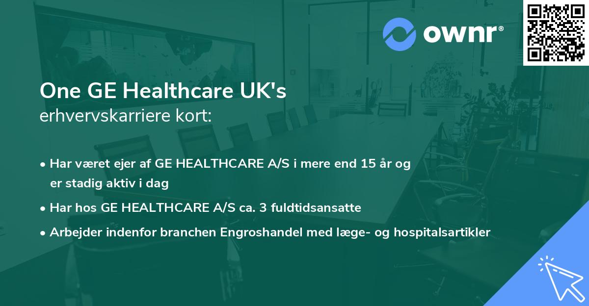 One GE Healthcare UK's erhvervskarriere kort