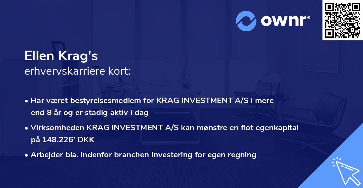 Ellen Krag's erhvervskarriere kort