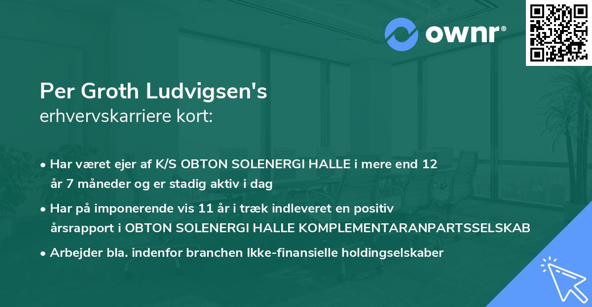 Per Groth Ludvigsen's erhvervskarriere kort