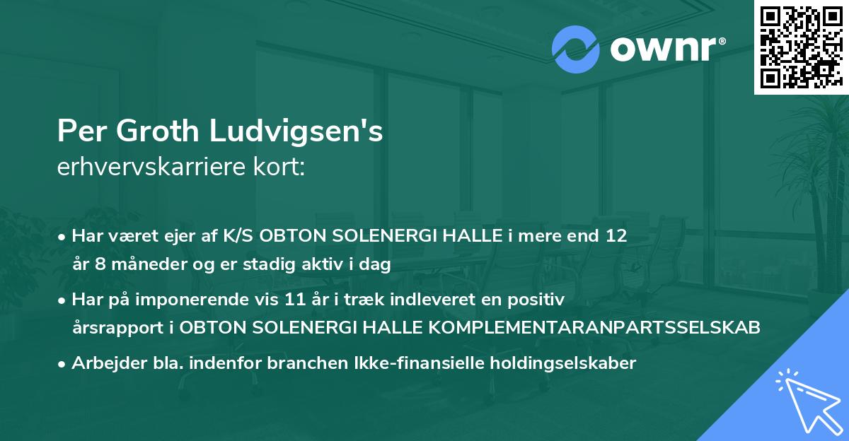 Per Groth Ludvigsen's erhvervskarriere kort