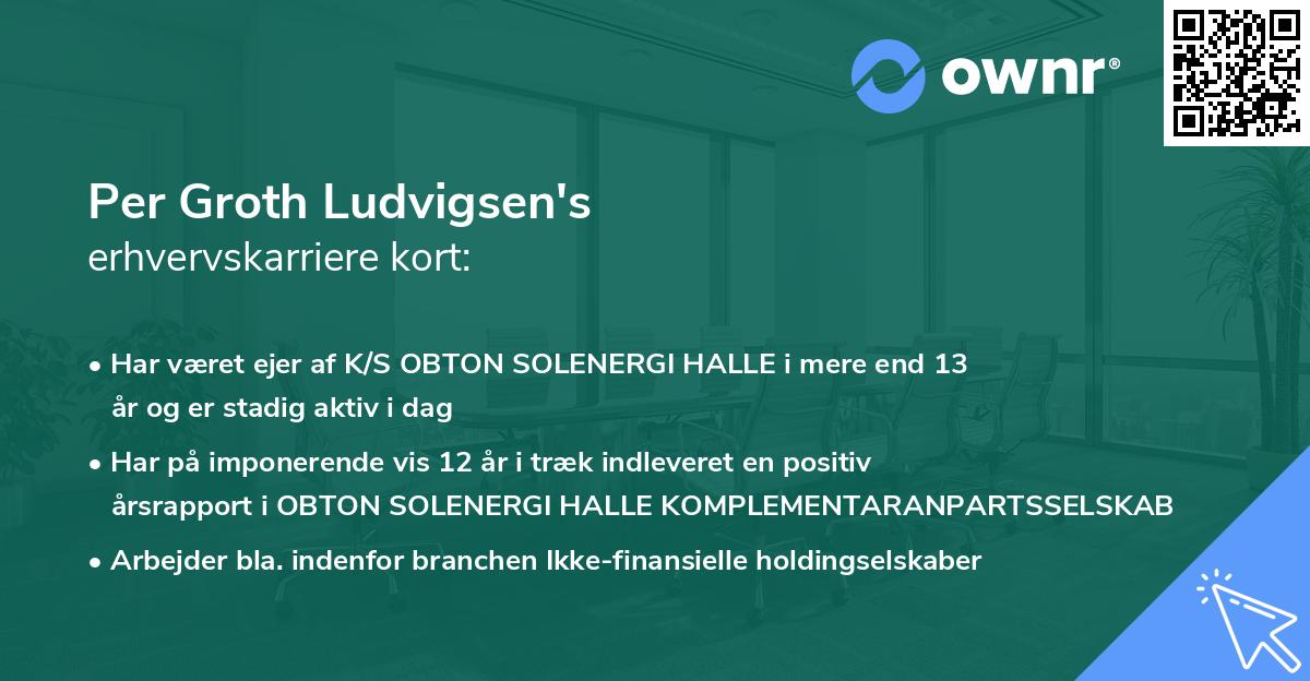 Per Groth Ludvigsen's erhvervskarriere kort