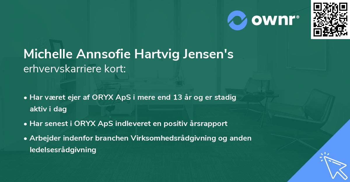 Michelle Annsofie Hartvig Jensen's erhvervskarriere kort