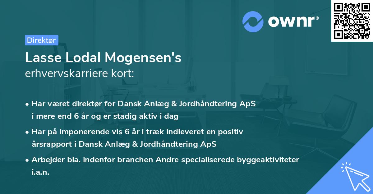 Lasse Lodal Mogensen's erhvervskarriere kort