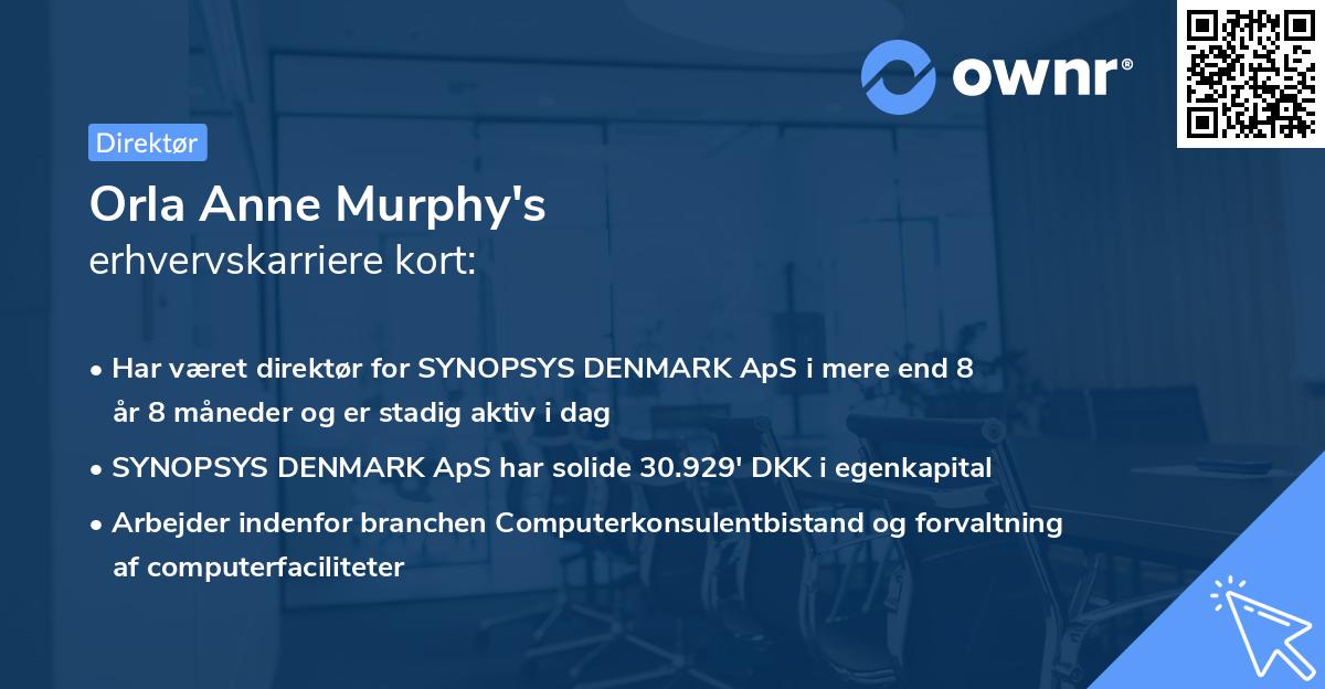 Orla Anne Murphy's erhvervskarriere kort