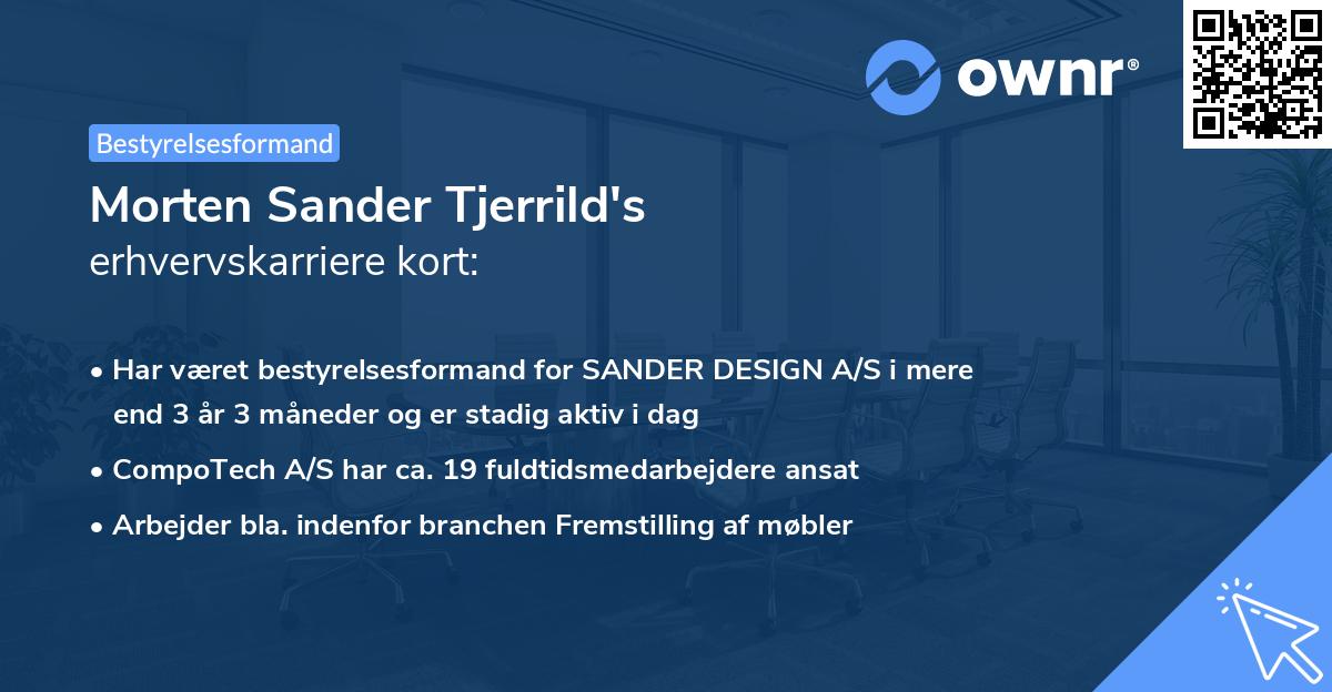 Morten Sander Tjerrild's erhvervskarriere kort
