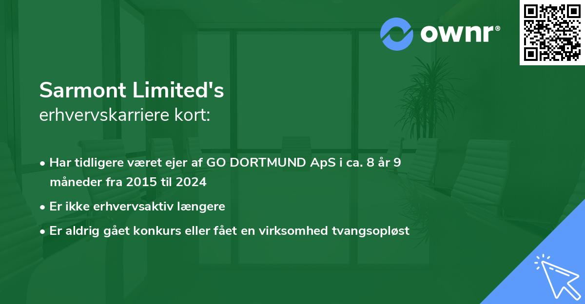 Sarmont Limited's erhvervskarriere kort