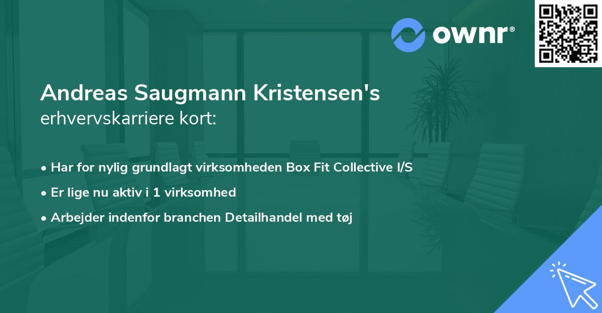 Andreas Saugmann Kristensen's erhvervskarriere kort