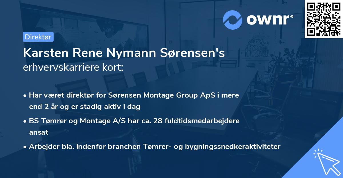 Karsten Rene Nymann Sørensen's erhvervskarriere kort