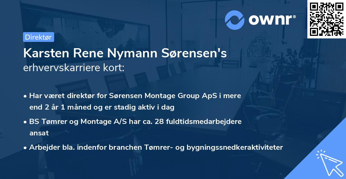 Karsten Rene Nymann Sørensen's erhvervskarriere kort