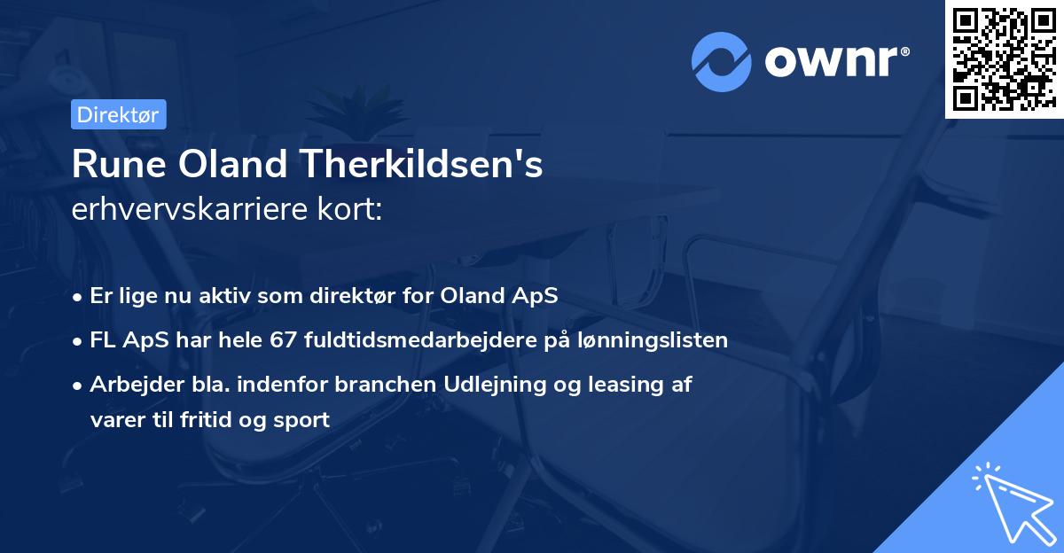 Rune Oland Therkildsen's erhvervskarriere kort