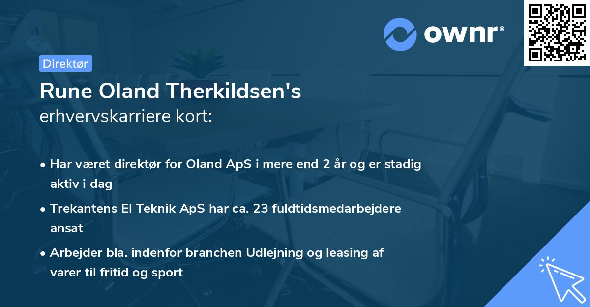 Rune Oland Therkildsen's erhvervskarriere kort