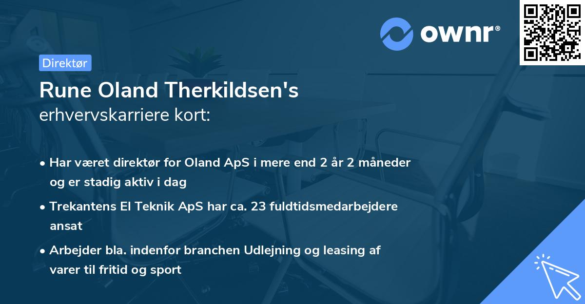 Rune Oland Therkildsen's erhvervskarriere kort
