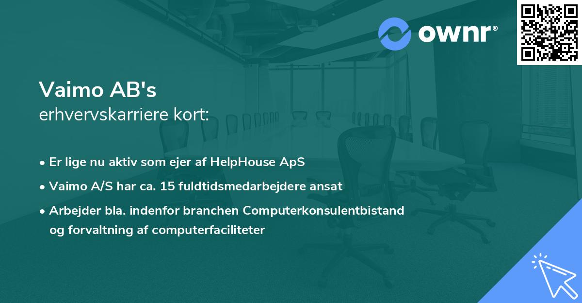 Vaimo AB's erhvervskarriere kort