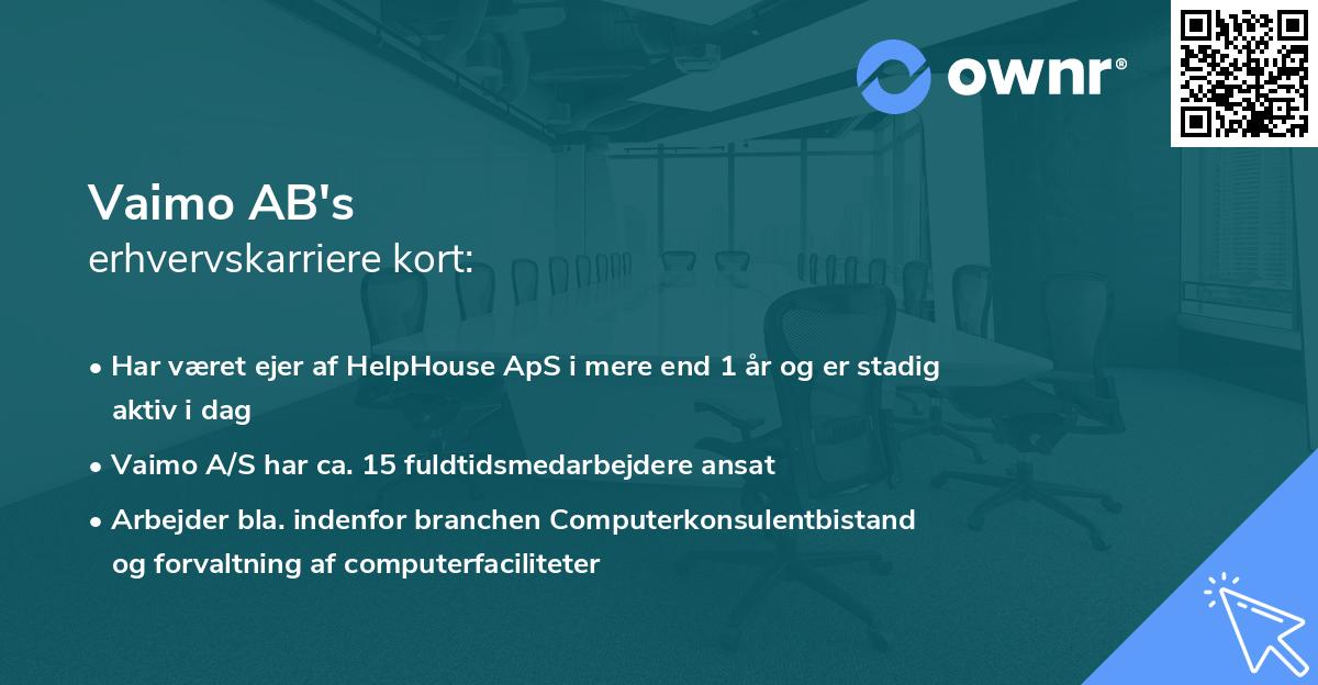 Vaimo AB's erhvervskarriere kort